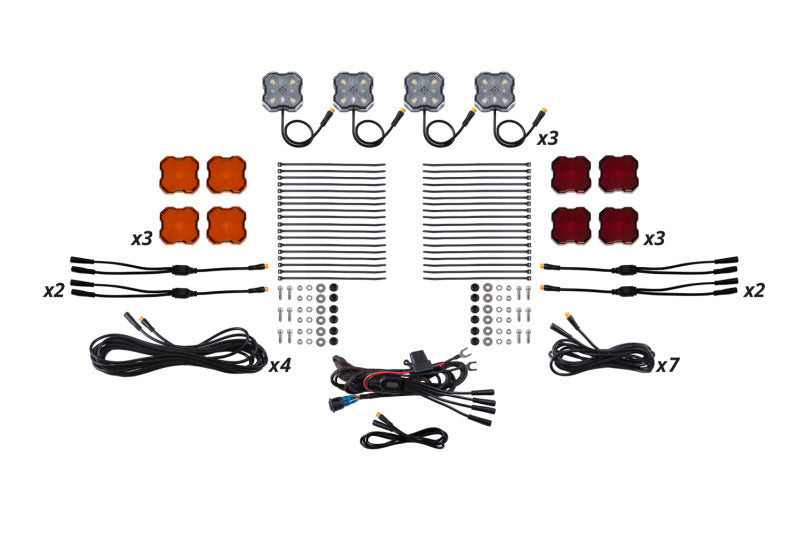 Diode Dynamics Single-Color Rock Light Installer Kit (12-pack) Light Accessories and Wiring Diode Dynamics