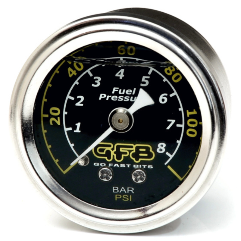 GFB Fuel Pressure Gauge (Suits 8050/8060) 40mm 1-1/2in 1/8MPT Thread 0-120PSI Fuel Pressure Regulators Go Fast Bits