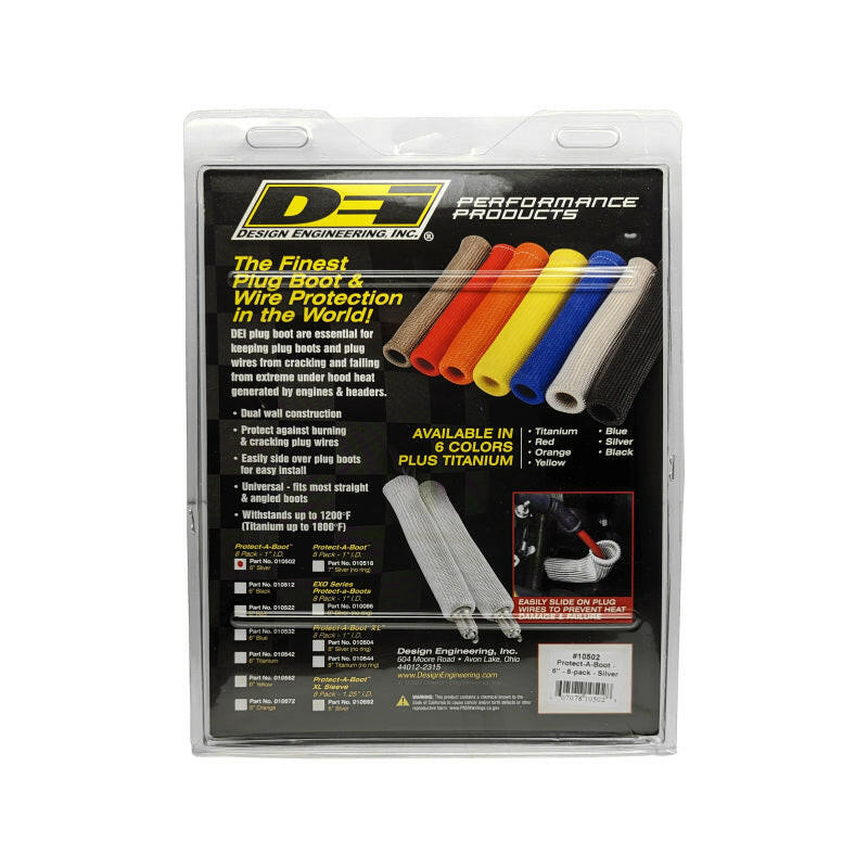 DEI Protect-A-Boot - 6in - 8-pack - Silver Thermal Sleeves DEI