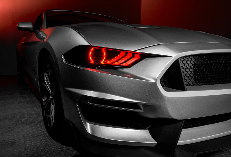 Oracle Lighting 18-23 Ford Mustang Dynamic ColorSHIFT LED Headlights - Black Series Headlights ORACLE Lighting