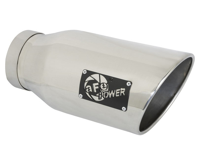 aFe ATLAS 5in DPF-Back Alum Steel Exhaust System w/Polished Tip 19-20 Ram Diesel Trucks L6-6.7L (td) DPF Back aFe