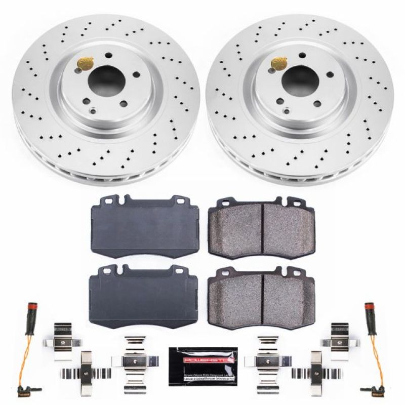 Power Stop 02-04 Mercedes-Benz C32 AMG Front Z23 Evolution Sport Coated Brake Kit Brake Kits - Performance D&S PowerStop