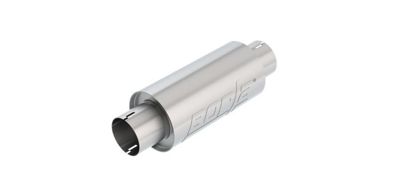 Borla Universal Resonator Option 3in Center/Center 5in Round x 10in - Notched Neck Connecting Pipes Borla