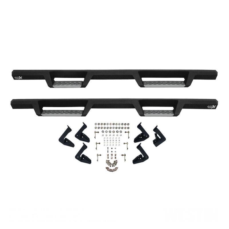 Westin 09-14 Ford F-150 Supercrew HDX Stainless Drop Nerf Step Bars - Tex. Blk Nerf Bars Westin