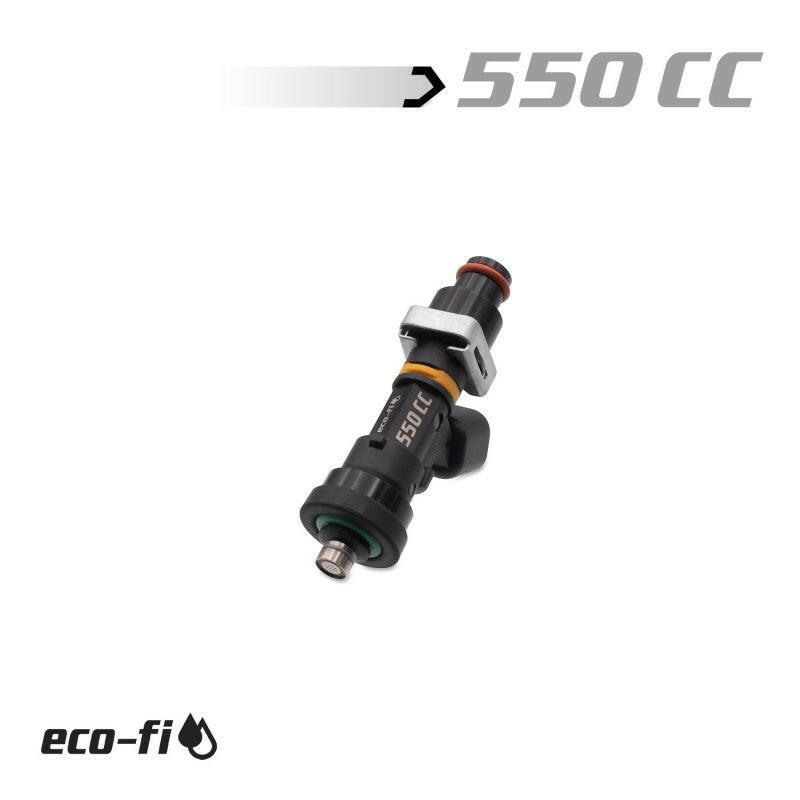 BLOX Racing Eco-Fi Street Injectors 550cc/min w/1/2in Adapter Honda B/D/H Series (Single Injector) Fuel Injectors - Single BLOX Racing