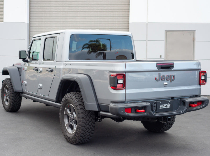 Borla 2020 Jeep Gladiator JT 3.6L V6 AWD 2.75in Touring Climber Black Turndown Tip & Over-Axle Catback Borla