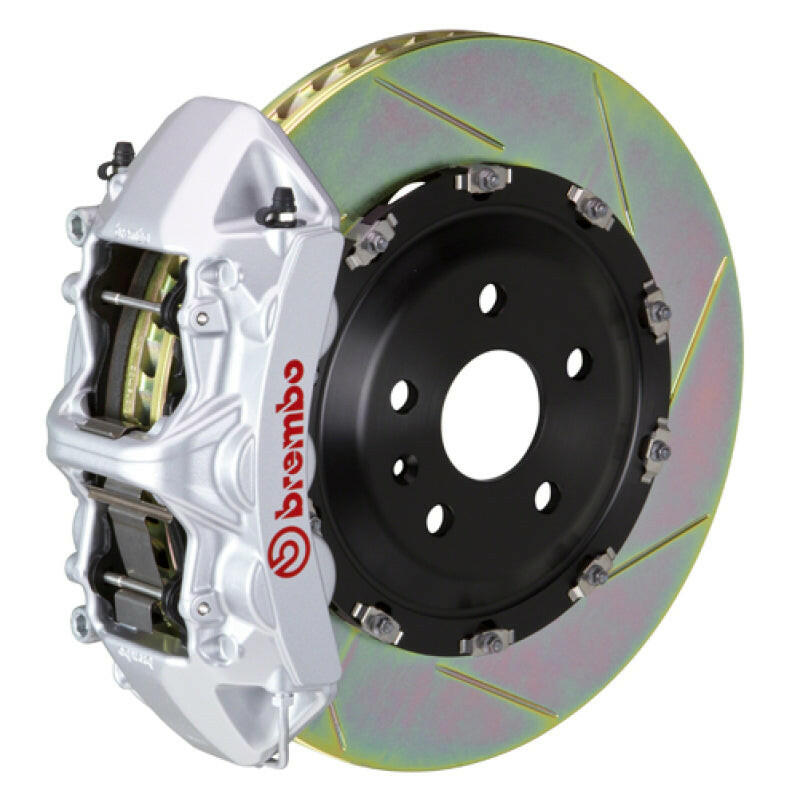 Brembo 05-13 Corvette Front GT BBK 6 Piston Cast 365x34 2pc Rotor Slotted Type1-Silver Brake Kits - Performance Slot Brembo