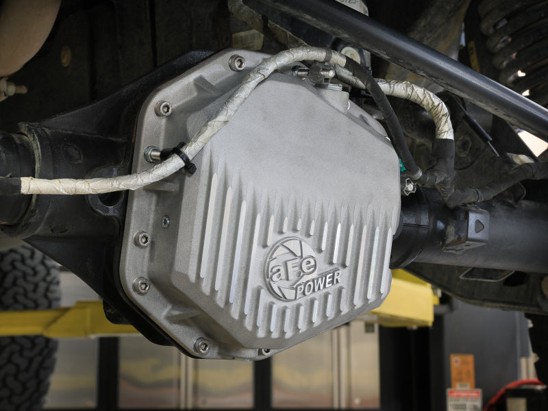 aFe 22-25 Ford Bronco Raptor V6 Rear Diff Cover - Raw w/ Machined Fins Diff Covers aFe