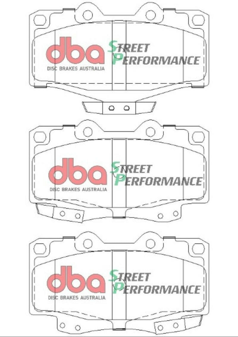 DBA 95-04 Toyota Tacoma (6 Lug) Front SP Performance Brake Pads Brake Pads - Performance DBA
