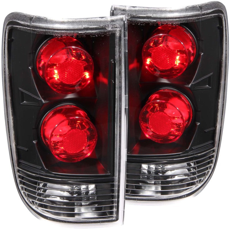 ANZO 1995-2005 Chevrolet Blazer Taillights Black Tail Lights ANZO
