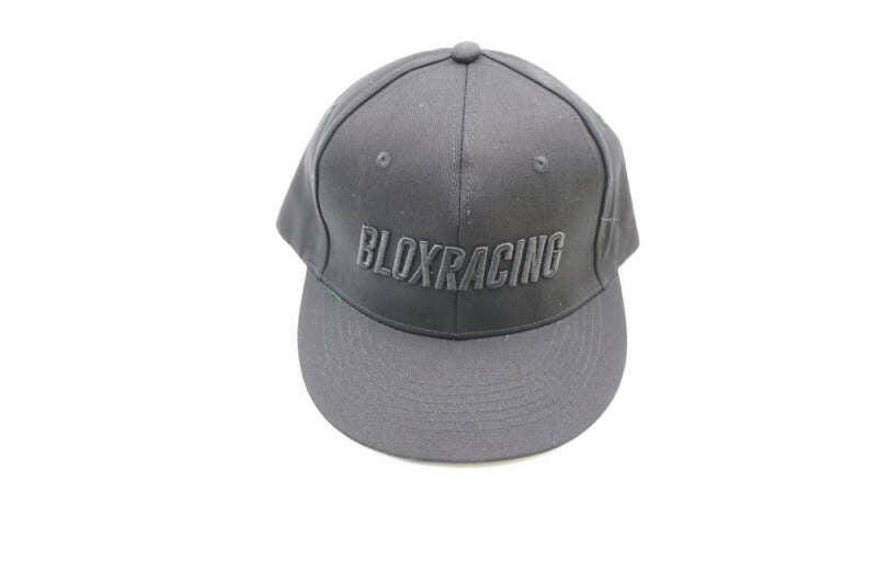 BLOX Racing Snapback Cap Black with Black Logo - Blox Racing - New Style Flat Bill Shirts BLOX Racing