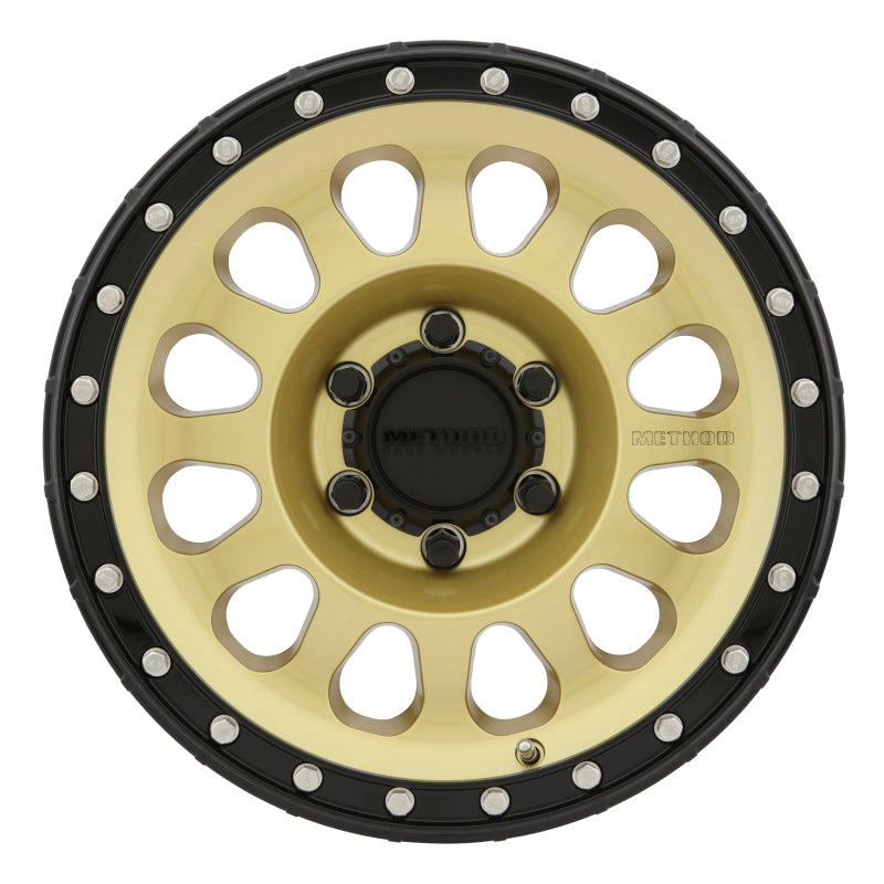 Method MR315 17x8.5 0mm Offset 6x135 87mm CB Gold/Black Street Loc Wheel Wheels - Cast Method Wheels
