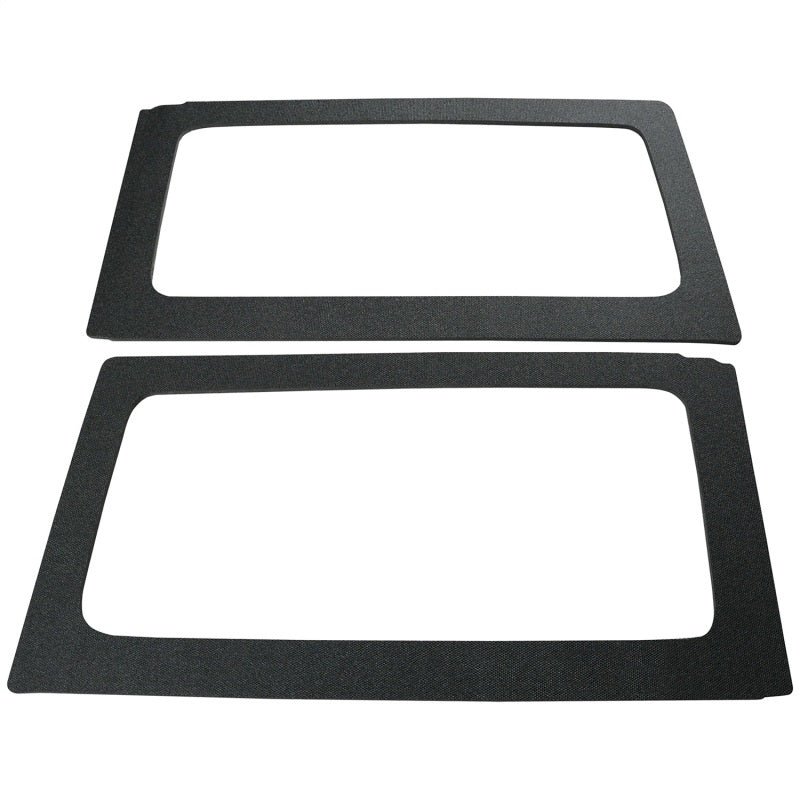 DEI 11-18 Jeep Wrangler JK 2-Door Boom Mat Rear Side Window Trim - 2 Piece - Black Hard Top Accessories DEI