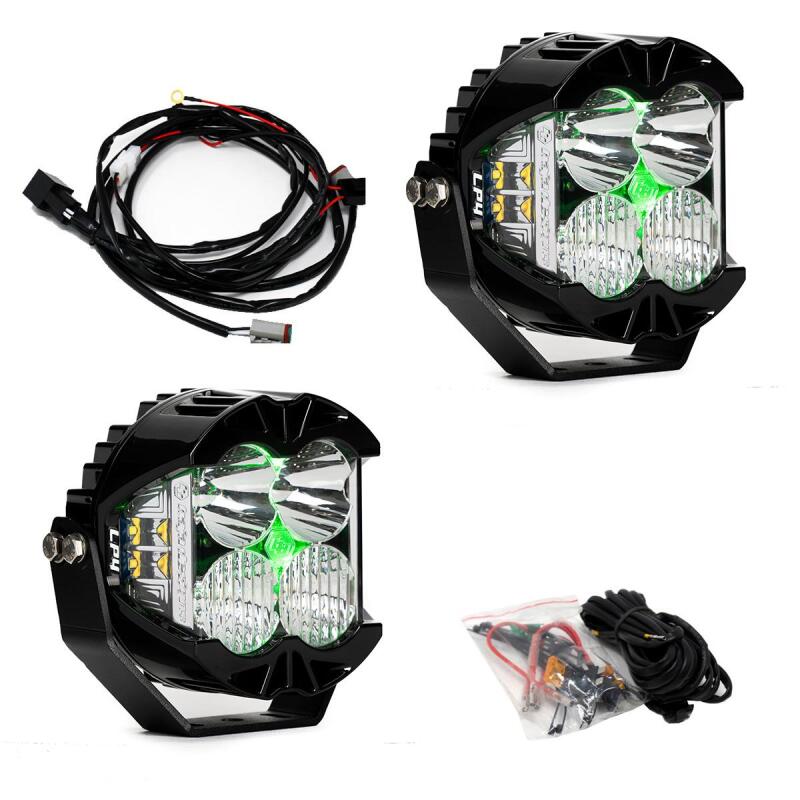 Baja Designs LP4 Pro Driving/Combo LED - Green Backlight (Pair) Light Bars & Cubes Baja Designs
