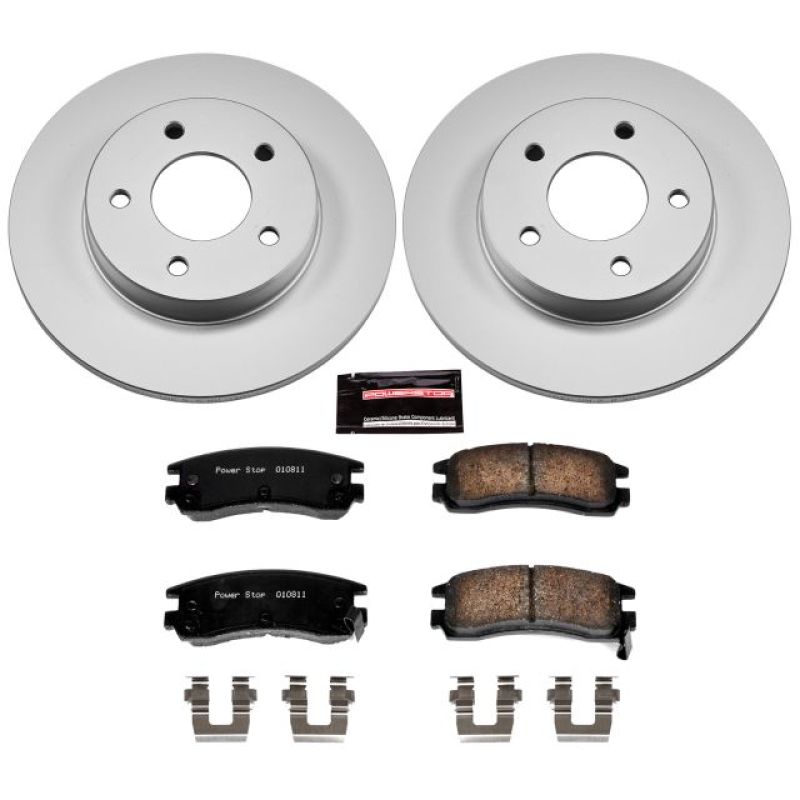 Power Stop 94-96 Cadillac DeVille Rear Z17 Evolution Geomet Coated Brake Kit Brake Kits - Performance Blank PowerStop