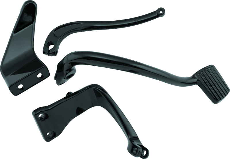 Bikers Choice 06-17 Dyna 2 Inch Extended Mid Control Kit Black Footpegs Bikers Choice