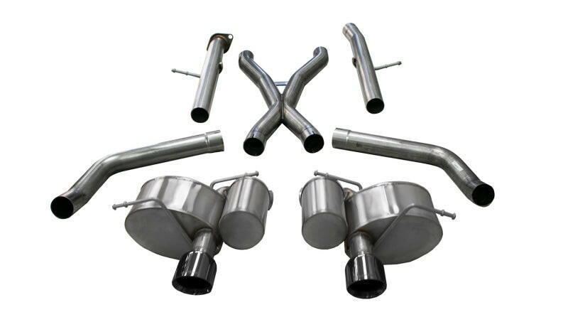 Corsa 2012-21 Jeep Grand Cherokee SRT 2.75in Dual Rear Xtreme Cat-Back Exhaust - Black PVD TipFinish Catback CORSA Performance