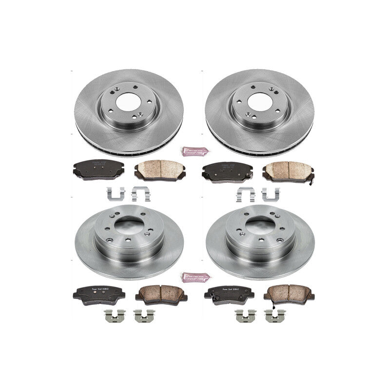 Power Stop 09-11 Hyundai Azera Front and Rear Autospecialty Brake Kit Brake Kits - OE PowerStop