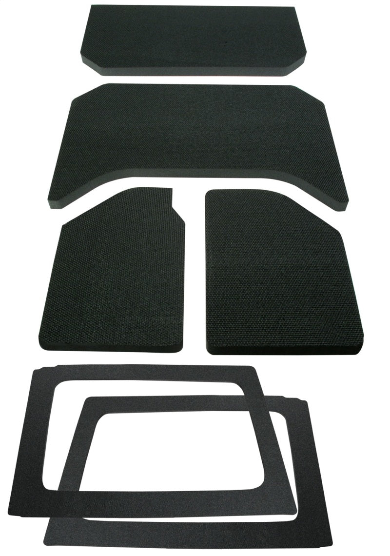 DEI 11-18 Jeep Wrangler JK 4-Door Boom Mat Complete Headliner Kit - 6 Piece - Black Hard Top Accessories DEI