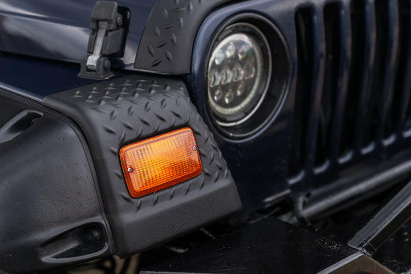 Bushwacker 97-06 Jeep Wrangler Trail Armor Front Corners - Black Body Armor & Rock Rails Bushwacker
