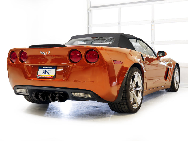 AWE Tuning 05-07 C6 Chevrolet Corvette 6.0L Track Edition Axle-Back Exhaust w/ Diamond Black Tips Axle Back AWE Tuning