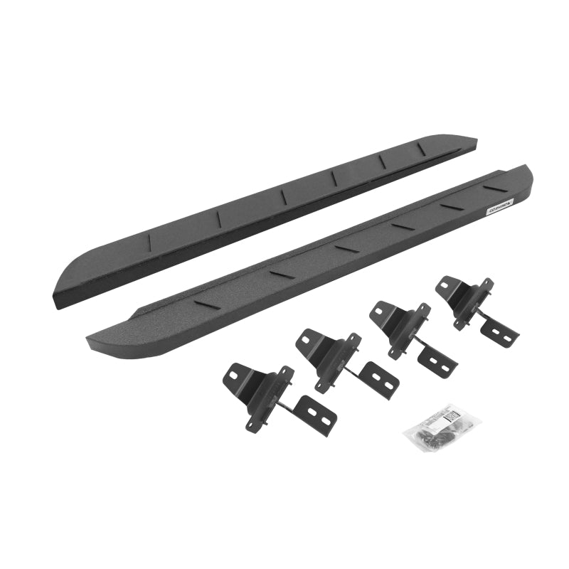 Go Rhino 18-22 Jeep Wrangler JL 2DR RB10 Slim Running Boards Kit (Incl. Brackets) - Bedliner Coating Running Boards Go Rhino