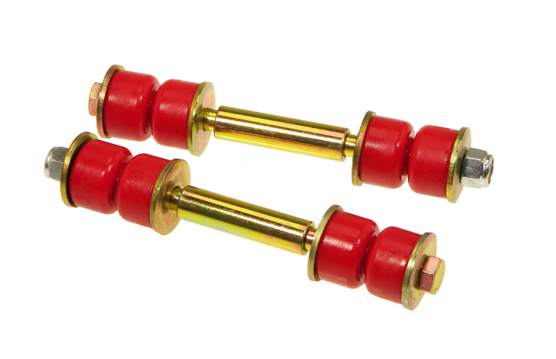 Prothane Universal End Link Set - 3 3/4in Mounting Length - Red Sway Bar Bushings Prothane