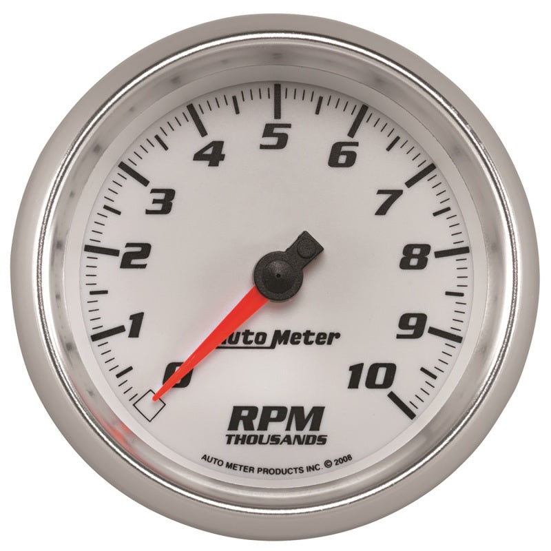 Autometer Pro-Cycle Gauge Tachometer 3 3/8in 10K Rpm White Gauges AutoMeter