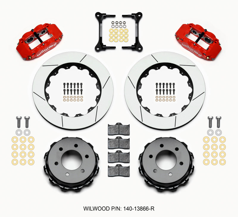 Wilwood Narrow Superlite 4R RearTruck Kit 14.25in Red 2012-Up Ford F150 (6 lug) Big Brake Kits Wilwood