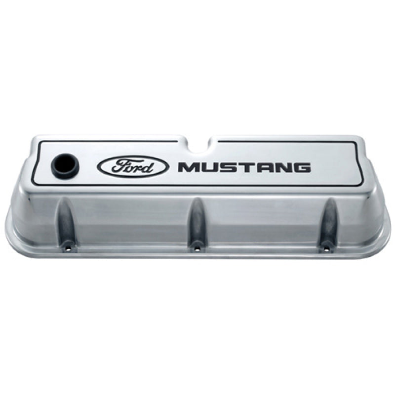 Ford Racing Ford 289/302/351W Die-Cast Valve Covers - Polished w/Black Logo Valve Covers Ford Racing