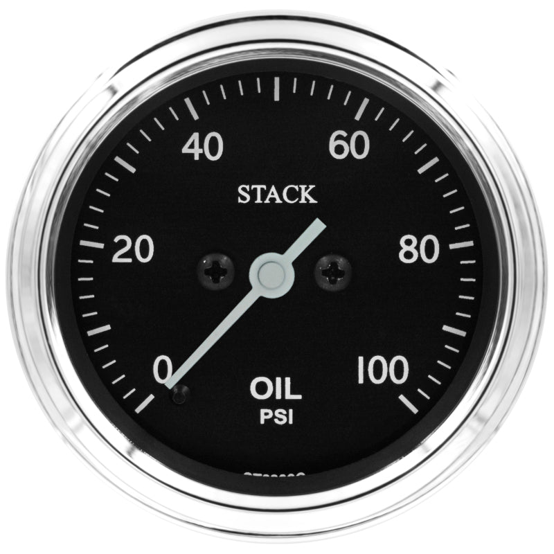 Autometer Stack 52mm 0-100 PSI 1/8in NPTF Male Pro Stepper Motor Oil Pressure Gauge - Classic Gauges AutoMeter
