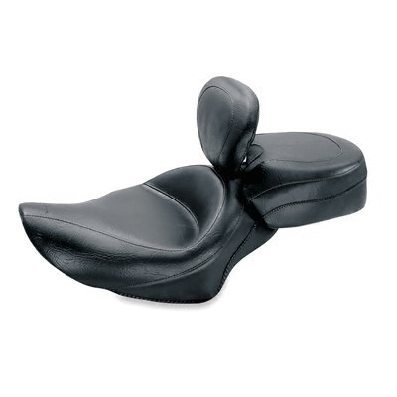 Mustang 04-21 Harley Sportster Wide Touring Recessed Passenger Seat - Black Passenger Motorcycle Seats Mustang Motorcycle