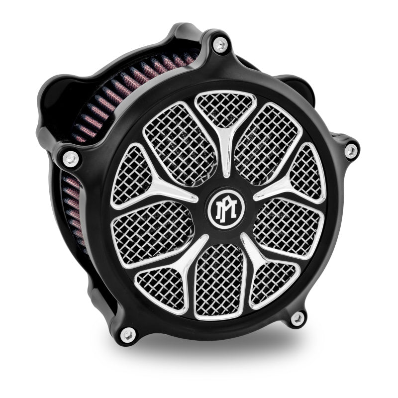 Performance Machine Faceplate Galaxy - Contrast Cut Platinum Air Filters - Direct Fit Performance Machine