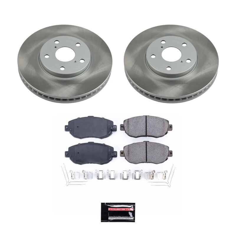 Power Stop 02-10 Lexus SC430 Front Semi-Coated Rotor Kit Brake Kits - Performance Blank PowerStop