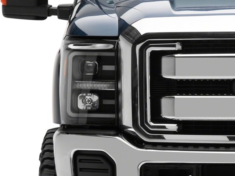 Raxiom 11-16 Ford F-250 Super Duty LED Projector Headlights - Black Housing (Clear Lens) Headlights Raxiom