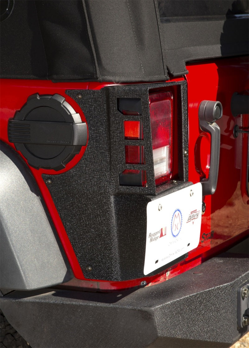 Rugged Ridge XHD Corner Guard Rear 07-18 Jeep Wrangler JK 2-Door Body Armor & Rock Rails Rugged Ridge