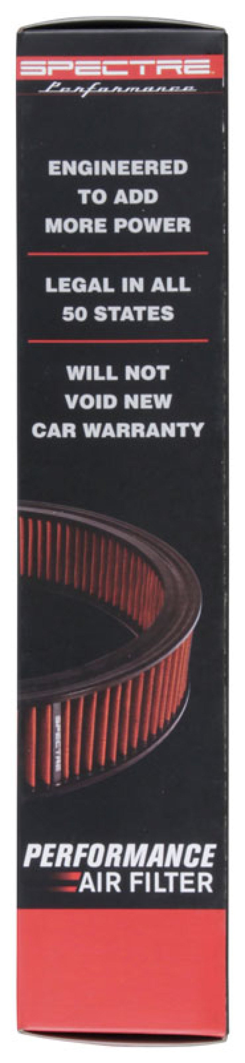 Spectre 1985 Cadillac Seville 5.7L V8 DSL Air Filter 14in. X 3in. - Red Air Filters - Direct Fit Spectre