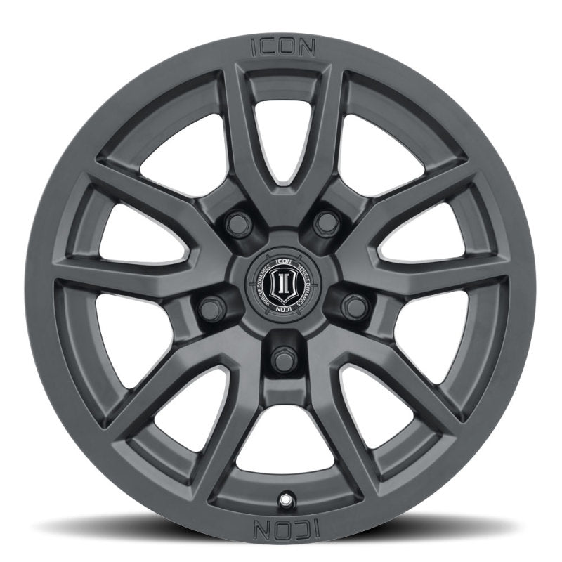 ICON Vector 5 17x8.5 5x150 25mm Offset 5.75in BS 110.1mm Bore Satin Black Wheel Wheels - Cast ICON