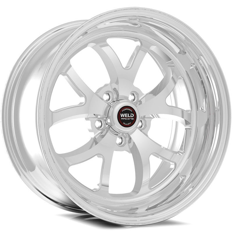 Weld S76 15x9 / 5x4.5 BP / 6.5in. BS Polished Wheel (Medium Pad) - Black Single Beadlock MT Wheels - Forged Weld