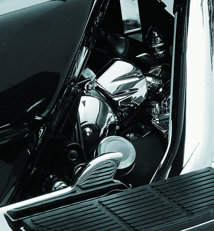 Kuryakyn Solenoid Cover 90-06 Big Twins 91-19 XL Sportsters Chrome Engine Covers Kuryakyn