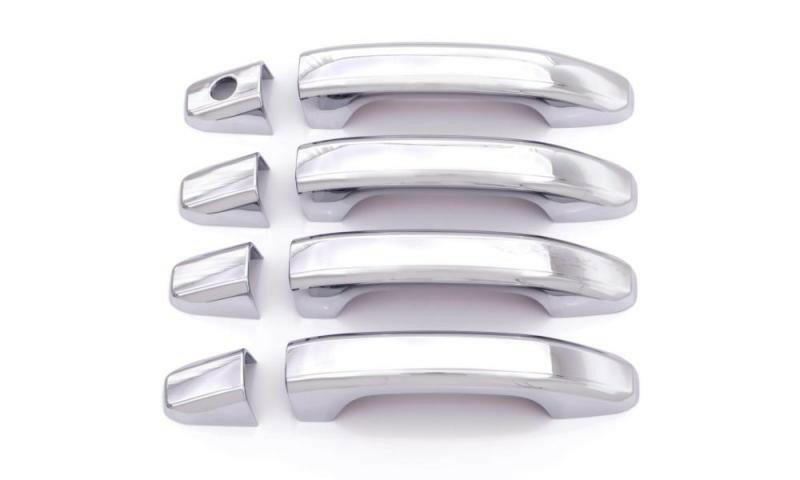 AVS 14-18 Chevy Silverado 1500 Door Handle Covers (4 Door) 8pc Set - Chrome Exterior Trim AVS