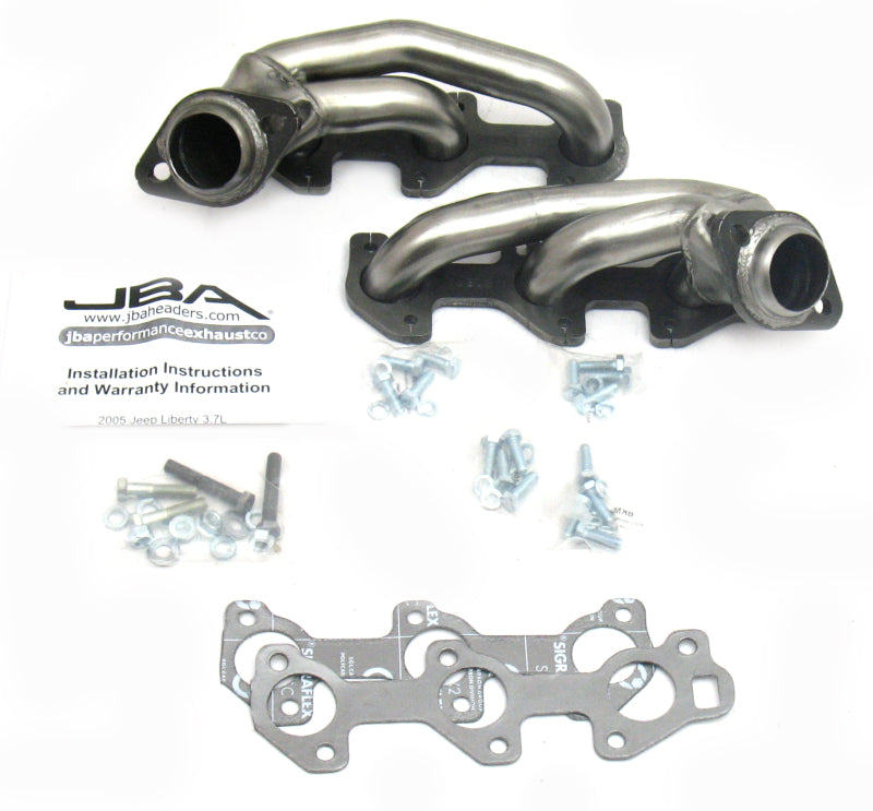JBA 05-09 Jeep Liberty 3.7L V6 1-1/2in Primary Raw 409SS Cat4Ward Header Headers & Manifolds JBA
