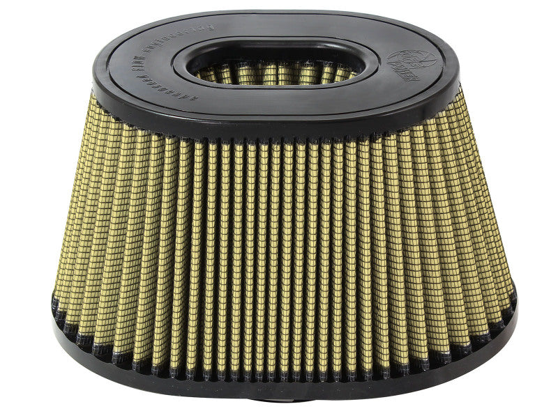 aFe Magnum FORCE Intake Rplcmnt Air Filter 3-1/4IN F x (9x6-1/2)IN B x (6-3/4x5-1/2)IN T x 5-3/8IN H Air Filters - Universal Fit aFe