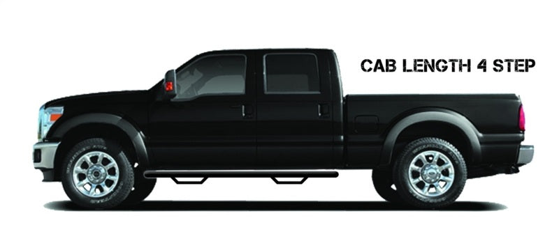 N-Fab Nerf Step 07-13 Chevy-GMC 2500/3500 07-10 1500 Crew Cab - Gloss Black - Cab Length - 3in Side Steps N-Fab