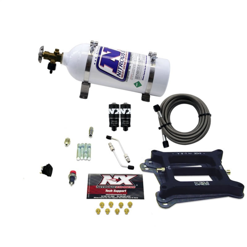 Nitrous Express 4150 Hitman 4-BBL Nitrous Kit (100-200HP) w/5lb Bottle Nitrous Systems Nitrous Express