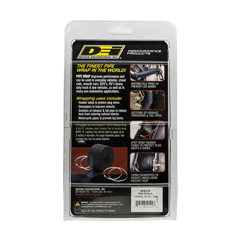 DEI Exhaust Wrap Kit - Pipe Wrap and Locking Tie - Tan Exhaust Wrap DEI