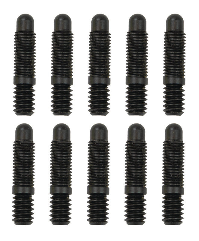 Moroso Bullet Nose Black OX Studs - 1/4-20 X 1/4-28 X 1 3/16 (10 Pack) Fittings Moroso