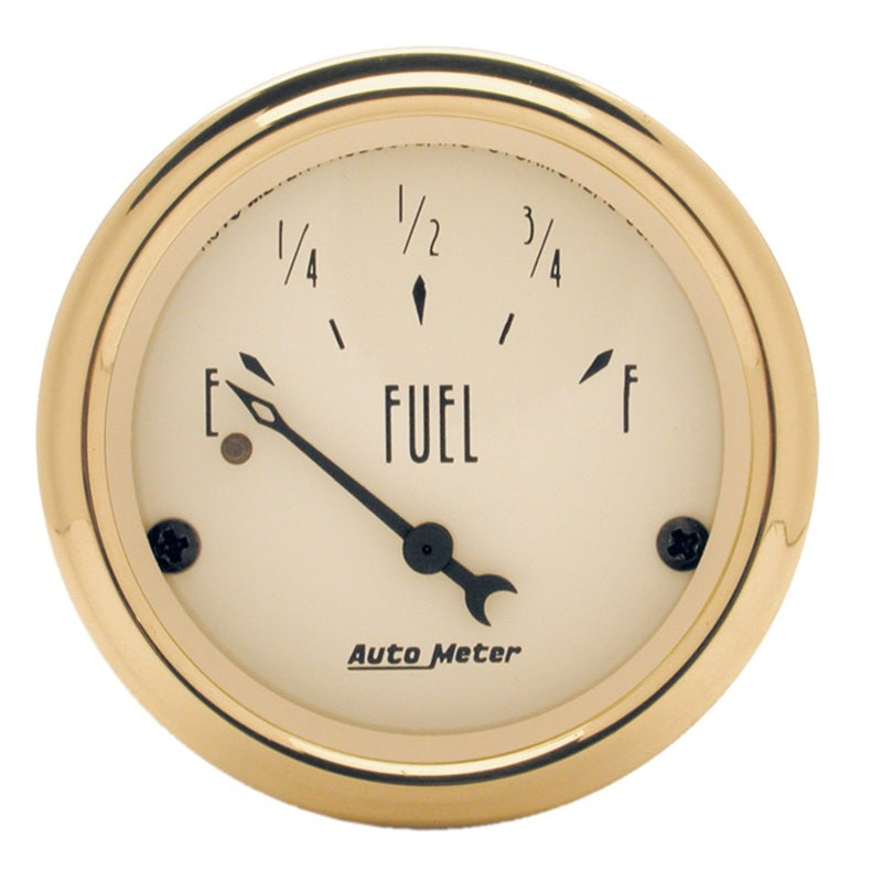 AutoMeter Gauge Fuel Level 2-1/16in. 240 Ohm(e) to 33 Ohm(f) Elec Golden Oldies Gauges AutoMeter