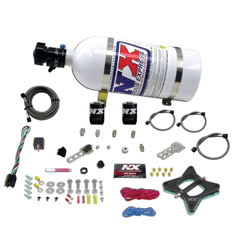 Nitrous Express 96-04 Ford Mustang 4.6L 2 Valve Nitrous Plate Kit w/10lb Bottle Nitrous Systems Nitrous Express