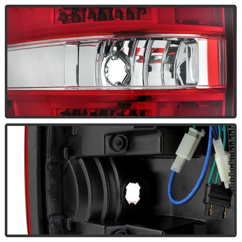 xTune 09-14 Ford F-150 Light Bar LED Tail Lights - Red Clear (ALT-JH-FF15009-LBLED-RC) Tail Lights SPYDER